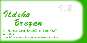 ildiko brezan business card